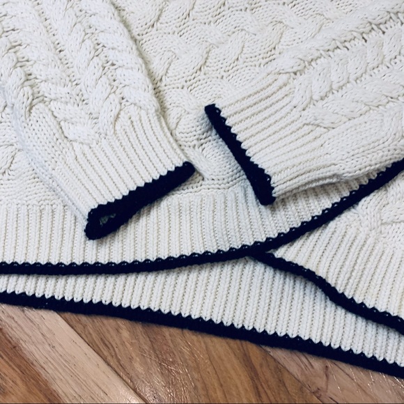 CECE Cable Knit Sweater Long Sleeve 100% Cotton - Picture 7 of 9